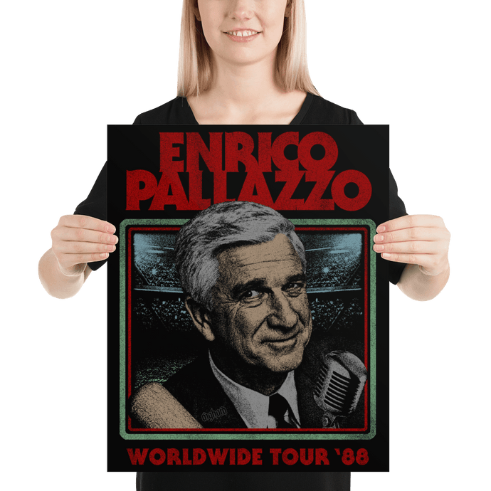 Enrico Pallazzo Poster Aighard Merchandise Leslie Nielsen The Naked Gun Frank Drebin Comedy Shop buy Palazzo David Zucker rip