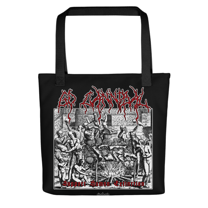 Go Cannibal Tote Bag Aighard Merchandise Corpse Brutal Death Metal Black Human Extinction Hannibal Nihil Vegan Antropofagus