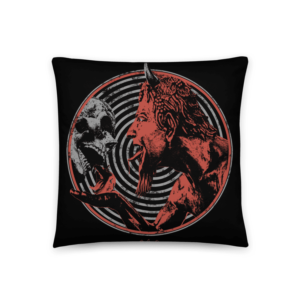 Bereshit Pillow Aighard Merchandise Satan Skull Apple Worms Bible Genesis Creepy Horror Brand Doom Metal Alternative Gothic
