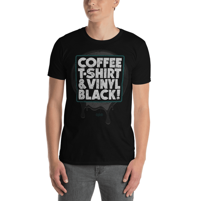 Coffee T-shirt & Vinyl Always Black Aighard Merchandise Webshop record vinyl collector now playing spinning black sabbath buy