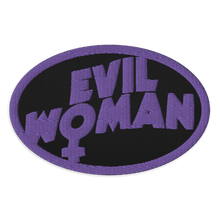 Load image into Gallery viewer, Evil Woman Woman Patch Parche Aighard Merchandise Webshop Black Sabbath Feminism Feminist Doom Metal Mansplaining grrl power

