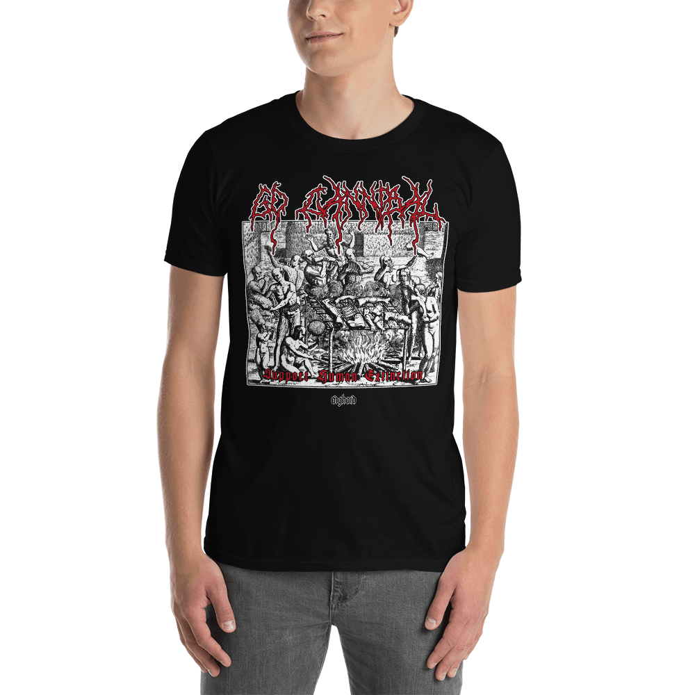 Go Cannibal T-shirt Aighard Merchandise Corpse Brutal Death Metal Black Human Extinction Hannibal Vegan Antropofagus Camiseta