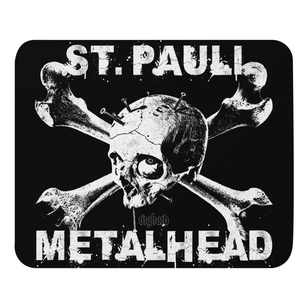 ST. PAULI METALHEAD Mouse Pad Aighard Merchandise Webshop Fcst Sankt Gegen Nazis Hamburg Antifascist Viva Con Agua Millerntor