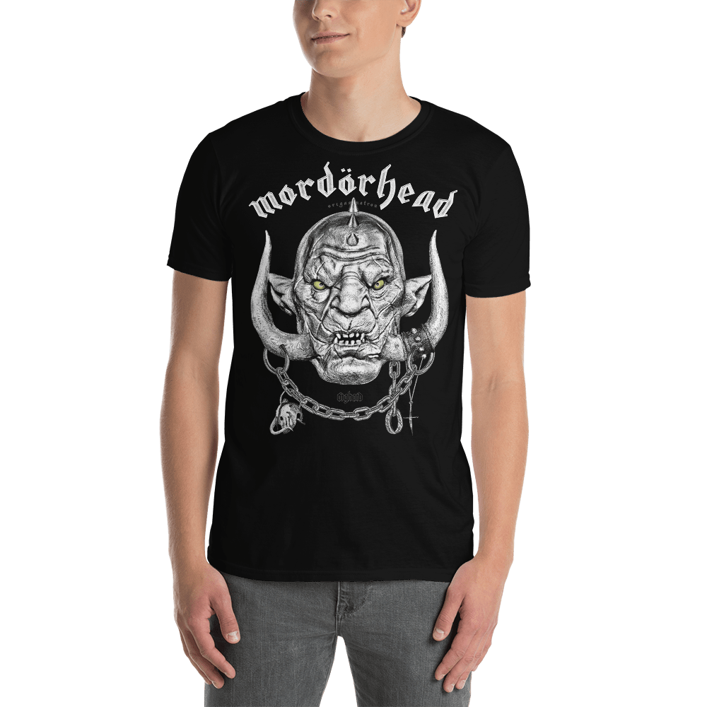 Mordörhead T-shirt Aighard webshop Motorhead snaggletooth warpig lemmy kilmister orgasmatron ace spades azog defiler Camiseta