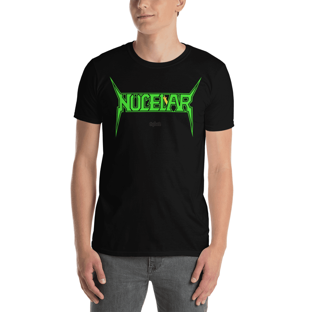 Nucelar T-shirt Aighard Merchandise Heavy handle with care homer simpsons bart nuclear assault survive Thrash metal Camiseta