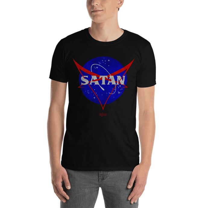 Satanasa T-shirt Aighard Merchandise Webshop baphomet nasa aeronautics astronomy science occult satanism anton lavey Camiseta