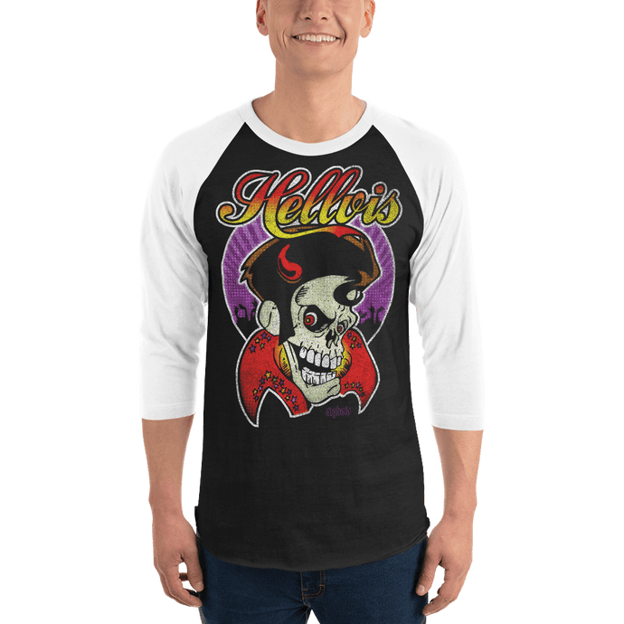 Hellvis Raglan Shirt Aighard Merchandise Elvis Presley Volbeat Graceland King Rock Roll Pelvis Memphis Rockabilly Las Vegas