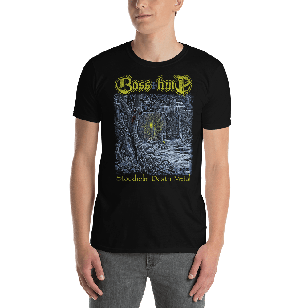 Boss HM-2 T-shirt Aighard Merchandise HM2 Old School Swedish Death Metal Entombed Left Hand Path Dismember Buzzsaw Camiseta
